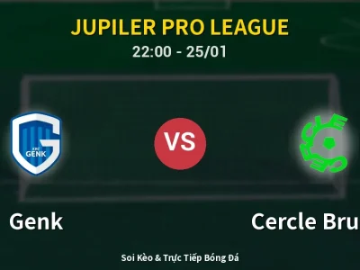 Soi Kèo Genk vs Cercle Brugge – 22:00 25/01 | Nhận Định, Dự Đoán Tỷ Số