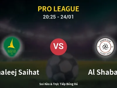 Soi Kèo Al Khaleej Saihat vs Al Shabab – 20:25 24/01 | Nhận Định, Dự Đoán Tỷ Số