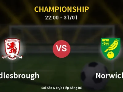 Soi Kèo Middlesbrough vs Norwich – 22:00 31/01 | Nhận Định, Dự Đoán Tỷ Số