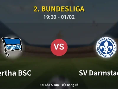 🔴 Trực Tiếp: Hertha BSC 2-1 SV Darmstadt 98 – Link Xem 2. Bundesliga (Full HD)
