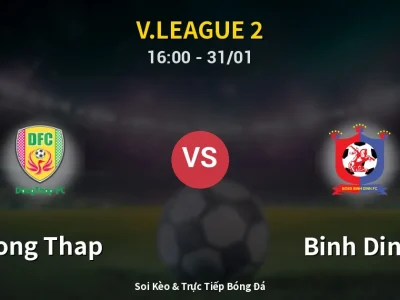 Kết Quả: Dong Thap 1-1 Binh Dinh – Highlight & Bàn Thắng | V.League 2