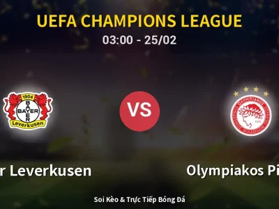 Kết Quả: Bayer Leverkusen 0-0 Olympiakos Piraeus – Highlight & Bàn Thắng | UEFA Champions League