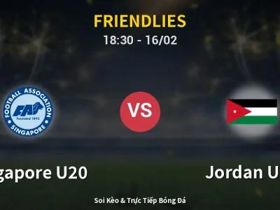 Kết Quả: Singapore U20 1-2 Jordan U20 – Highlight & Bàn Thắng | Friendlies