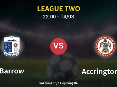 🔴 Trực Tiếp: Barrow 0-0 Accrington ST – Link Xem League Two (Full HD)