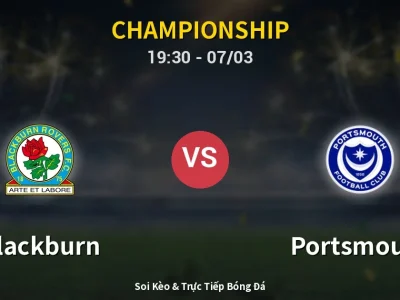 Kết Quả: Blackburn 1-1 Portsmouth – Highlight & Bàn Thắng | Championship