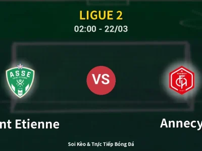 Kết Quả: Saint Etienne 4-0 Annecy – Highlight & Bàn Thắng | Ligue 2