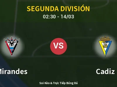Kết Quả: Mirandes 0-2 Cadiz – Highlight & Bàn Thắng | Segunda División
