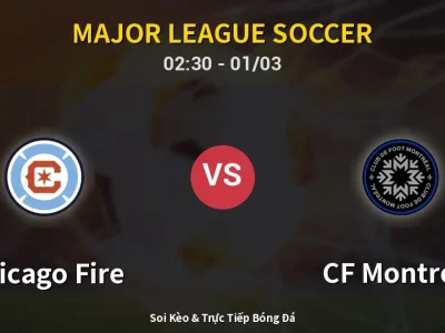 Kết Quả: Chicago Fire 3-0 CF Montreal – Highlight & Bàn Thắng | Major League Soccer