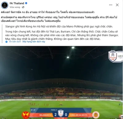 FA Thailand 'hớt hải' xóa bài đăng mừng thất bại của CAHN, dân mạng soi ra lý do bất ngờ 1